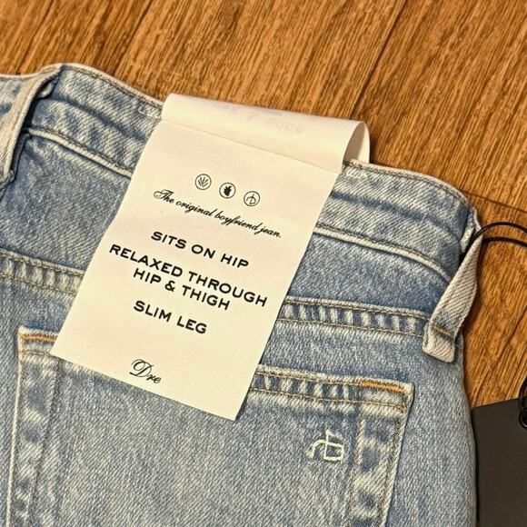 Rag & Bone Dre Low-Rise Light Wash Slim Boyfriend Jeans in Arrow Highway Size 24 - Picture 13 of 13